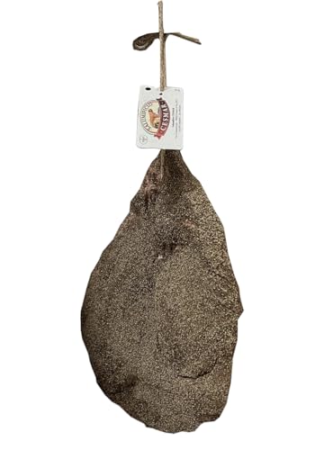 Guanciale g.g.A (I.G.P.) 1KG speck gourmet | ganzes Stück | geschützt durch die Schwarte |Von Freiland-Schweinen Fettbacke getrocknet mit Pfeffer von Bestoftheapps