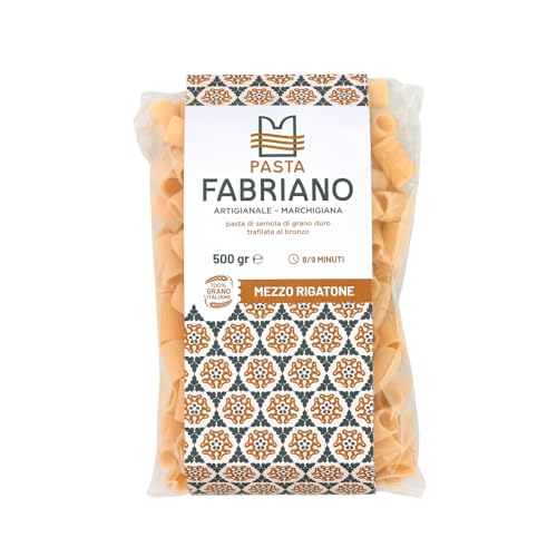 Pasta Fabriano | Halzzo Rigatone Artigianale Gourmet | Hergestellt in Zusammenarbeit mit dem Pastificio Masciarelli, seit 1867 steht für Qualität von Bestoftheapps