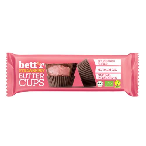 Bett'r Strawberry Cream, Nut Butter Cups, 3x13g (1) von Bett'r