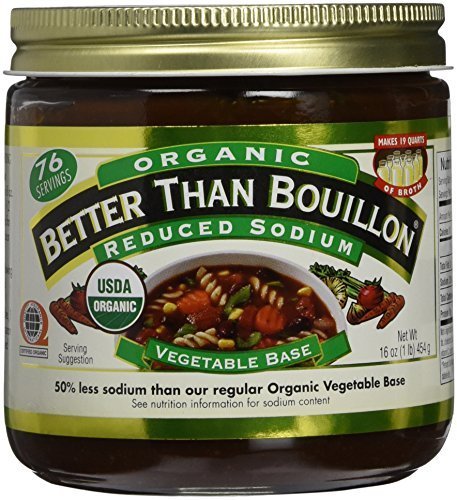 Better Than Bouillon Bio-Gemüse-Basis, reduziert Natrium, großes 473 ml, 3 Stück von Better Than Bouillon