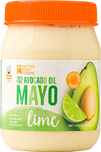 BetterBody Foods Avocadoöl-Mayonnaise mit Limette, Avocadoöl Mayo mit Limette ist aus 100 % Avocadoöl, gentechnikfrei, käfigfrei, Soja- und Rapsfrei, Paleo, 425 ml BetterBody Foods Avocadoöl-Mayonnaise mit Limette, Avocadoöl Mayo mit Limette ist aus 100 % Avocadoöl, gentechnikfrei, käfigfrei, Soja- und Rapsfrei, Paleo, 425 ml von BetterBody Foods