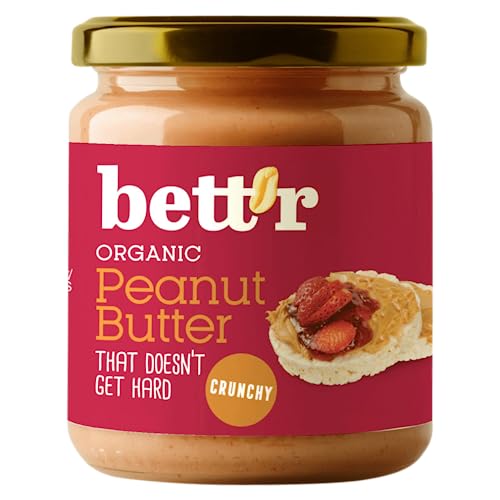 Bettr Bio Erdnussmus Crunchy mit Salz - Bio-Qualität aus hochwertigen Erdnüssen von Bettr