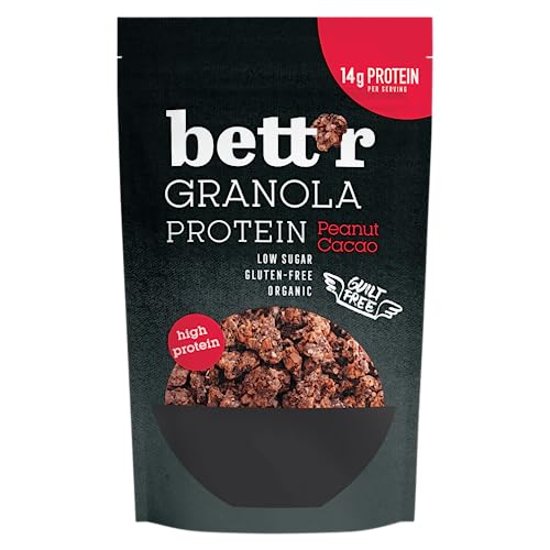 Bettr Bio Knusper-Müsli Erdnuss-Kakao - Proteinreich und zuckerarm für einen köstlichen Start in den Tag mit 15 g Eiweiß mit Erdnüssen und Kakao zu erhalten Bettr Bio Knusper-Müsli Erdnuss-Kakao - Proteinreich und zuckerarm für einen köstlichen Start in den Tag mit 15 g Eiweiß mit Erdnüssen und Kakao zu erhalten von Bettr