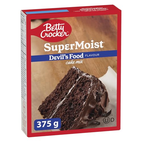 BETTY CROCKER Kuchenmischung – Super Moist Devil's Food Schokoladengeschmack, 375 g Packung Kuchenmischung, Backmischung von Betty Crocker