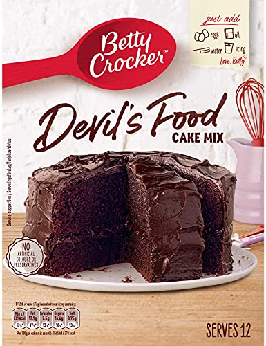Betty Crocker Devil's Food Cake Mix 425g NEUE VERPACKUNGSGRÖSSE - Backmischung für Schokoladenkuchen von Betty Crocker