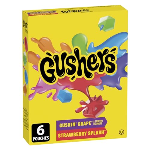 Betty Crocker Gushin Grape/Strawberry Gushers, 6 Karat, 138 g {Canadian} von Betty Crocker