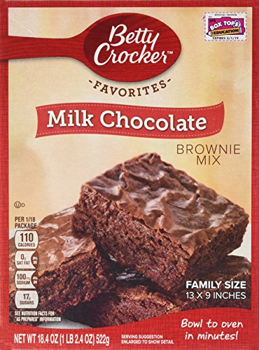 Betty Crocker Traditioneller Milchschokoladen-Brownie, 535 ml, 4 Stück Betty Crocker Traditioneller Milchschokoladen-Brownie, 535 ml, 4 Stück von Betty Crocker