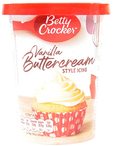 Betty Crocker Vanilla Buttercream Style Icing 2X 400g (800g) - Vanille-Buttercreme Zuckerglasur von Betty Crocker
