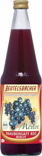 Beutelsbacher Bio Traubensaft rot Merlot (1 x 700 ml) von Beutelsbacher