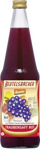 Beutelsbacher Bio Traubensaft rot naturtrüber Direktsaft (6 x 0,70 l) von Beutelsbacher