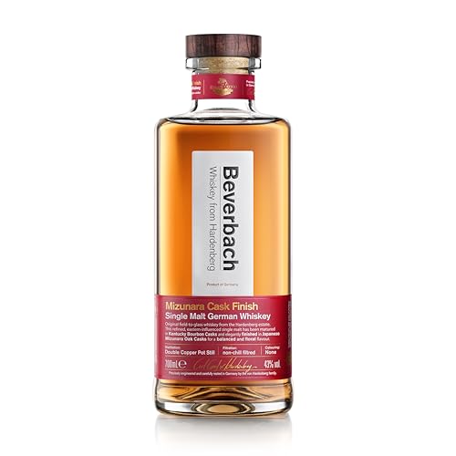 Beverbach Single Malt German Whiskey Mizunara Cask Finish I Single Malt I Whiskey aus Deutschland I 6 Monate in japanischen Mizuanara Oak-Fässern gereift I 43% Vol. I 0,7 l von Hardenberg Distillery