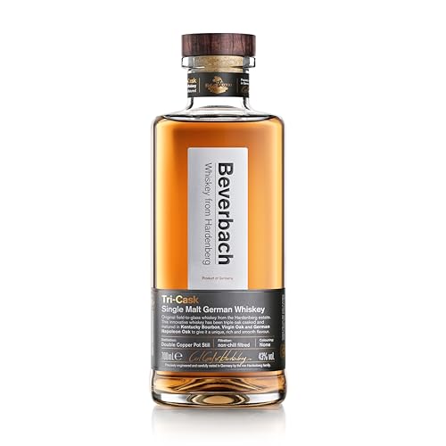 BEVERBACH I Tri-Cask I German Single Malt Whiskey I Regionale Gerste I ISC Silber Award Gewinner 2024 I 43% Vol. I 700 ml von BEVERBACH