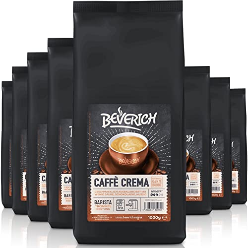 Premium Ganze Kaffeebohnen Barista Editions Caffé Crema, 8x1000g Kaffeffeebohnen von Beverich
