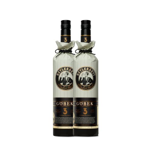 RAKI - Beylerbeyi Göbek Raki 2 x 70cl | Türkischer Brandy mit Anis aromatisiert - 100% frische Weintrauben - Ohne Zuckerzusatz | Dreifache Destillation - Alkoholgehalt 45% von Beylerbeyi