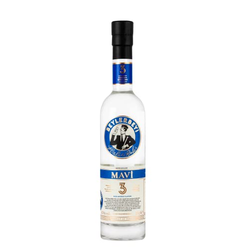 RAKI - Beylerbeyi Mavi Raki 35cl | Türkischer Brandy mit Anis aromatisiert - 100% frische Weintrauben - Ohne Zuckerzusatz | Dreifache Destillation - Alkoholgehalt 45% von Beylerbeyi