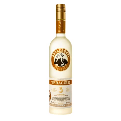 RAKI - Beylerbeyi Teragold Raki 35cl | Türkischer Brandy mit Anis aromatisiert - 100% frische Weintrauben - Ohne Zuckerzusatz | Dreifache Destillation - Alkoholgehalt 45% von Beylerbeyi