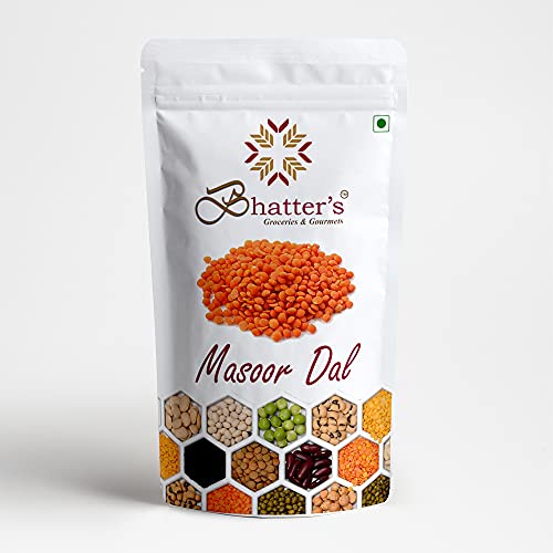 Bhatter's Indian Masoor Dal | Red Masoor Dal Split | Masoor Red Daal |Malka Masoor | Split Red Lentils Dry - All Natural, Pure - 100% Natural & Pure with Premium Quality for Traditional Cooking- 1000 Grams Bhatter's Indian Masoor Dal | Red Masoor Dal Split | Masoor Red Daal |Malka Masoor | Split Red Lentils Dry - All Natural, Pure - 100% Natural & Pure with Premium Quality for Traditional Cooking- 1000 Grams von Bhatter's