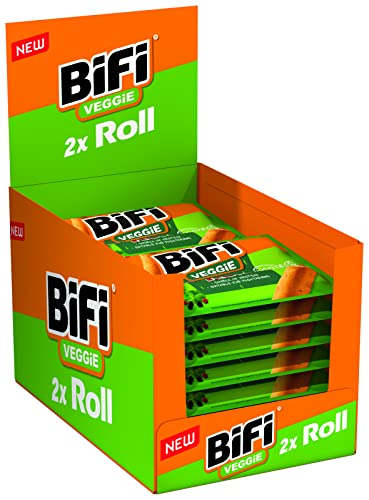 BiFi Veggie Roll - 12er Pack (12 x 2 x 40 g) – Herzhafter vegetarischer Snack zum Mitnehmen von Bifi
