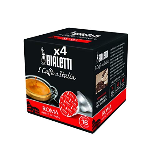 Bialetti Espressokapseln Roma, 64 Kapseln (4 Packungen für 16 Kapseln) von Bialetti