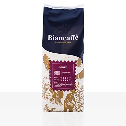 Biancaffe Espressobohnen Soave - 1kg ganze Kaffee-Bohnen von Biancaffe