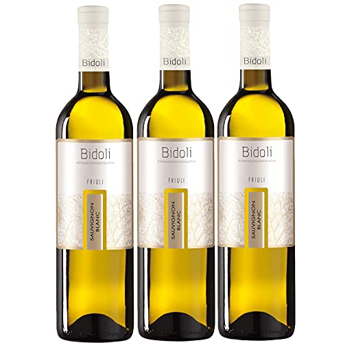 Bidoli Vini Sauvignon Blanc DOC Friuli Grave Weißwein Wein trocken Italien (3 Flaschen) von Bidoli Vini
