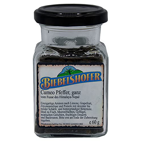 Cumeo Pfeffer aus Nepal, 60 g, im Vorrats-Glas, Pfeffer-Spezialität Cumeo Pfeffer aus Nepal, 60 g, im Vorrats-Glas, Pfeffer-Spezialität von Biebelshofer