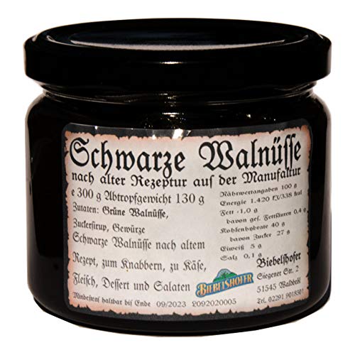 Schwarze Walnüsse, Schwarze Nüsse 300 g - Eine alte deutsche Spezialität von Biebelshofer