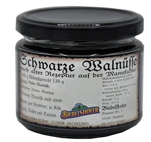 Schwarze Walnüsse, Schwarze Nüsse 300 g - Eine alte deutsche Spezialität von Biebelshofer