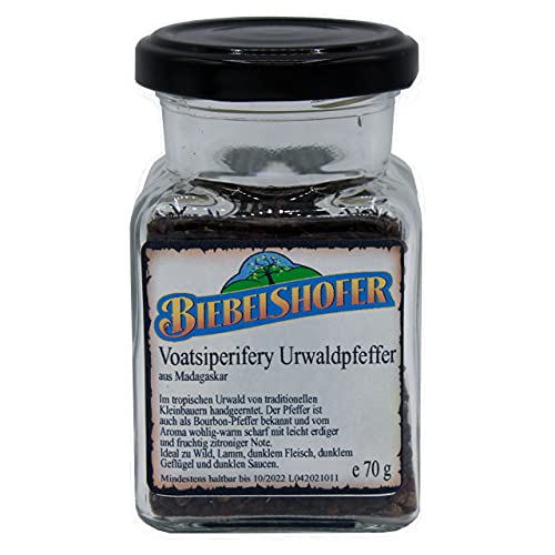 Voatsiperifery Urwaldpfeffer 70g, in Vorratsglas, Bourbon-Pfeffer, ganz, Pfeffer-Spezialität aus Madagaskar in Glas Voatsiperifery Urwaldpfeffer 70g, in Vorratsglas, Bourbon-Pfeffer, ganz, Pfeffer-Spezialität aus Madagaskar in Glas von Biebelshofer