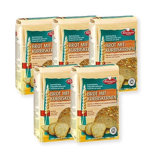BIELMEIER KÜCHENMEISTER Brotbackmischung Kürbiskernbrot 5 x 1000 g I Brotbackmischungen für Brotbackautomat & Ofen I Einfach backen mit Backmischung BIELMEIER KÜCHENMEISTER Brotbackmischung Kürbiskernbrot 5 x 1000 g I Brotbackmischungen für Brotbackautomat & Ofen I Einfach backen mit Backmischung von Bielmeier