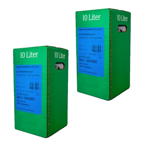 BIELMEIER Bayernwald Hitzkopf Glühwein Heidelbeere 9% vol 2x10 Liter Bag-in-Box Der Genuss und die Qualität aus dem Bayerischen Wald von Bielmeier