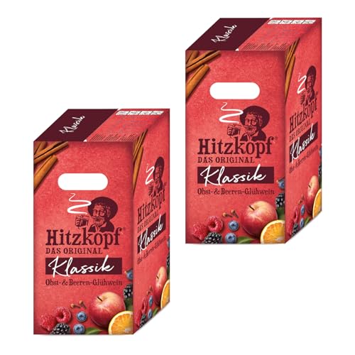 BIELMEIER Hitzkopf Glühwein Klassik 9% vol 2x 10 Liter Bag-in-Box Der Genuss und die Qualität aus dem Bayerischen Wald von Bielmeier