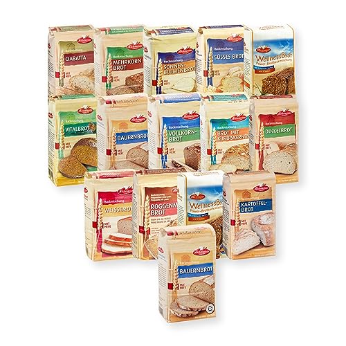Bielmeier - Küchenmeister Brotbackmischungen 15teiliges Kennenlern-Set,1er Pack (1 x 7.5 kg) von Bielmeier