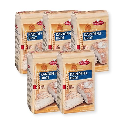 BIELMEIER KÜCHENMEISTER Brotbackmischung Kartoffelbrot 5 x 500 g I Brotbackmischungen für Brotbackautomat & Ofen I Brot mit Backmischung ganz einfach von Bielmeier