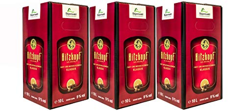 Bielmeier Bayernwald Hitzkopf Klassik roter Glühwein 9,0% vol 3x10 Liter Bag-in-Box von Bielmeier