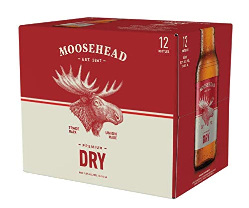 12 Flaschen Moosehead Premium Dry 0,341 l original Bier aus Kanada mit 5,5% Alc von Bier