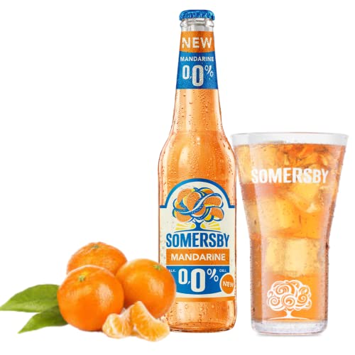 12 Flaschen Somersby Mandarine alkoholfrei. aus fruchtigen sonnengereiften Mandarinen von Bier
