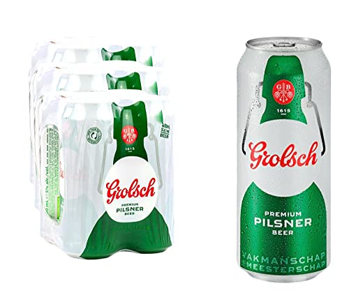 12 x 0,5l Grolsch Premium Pilsner Beer - Das Premium Bier in der Dose von Bier