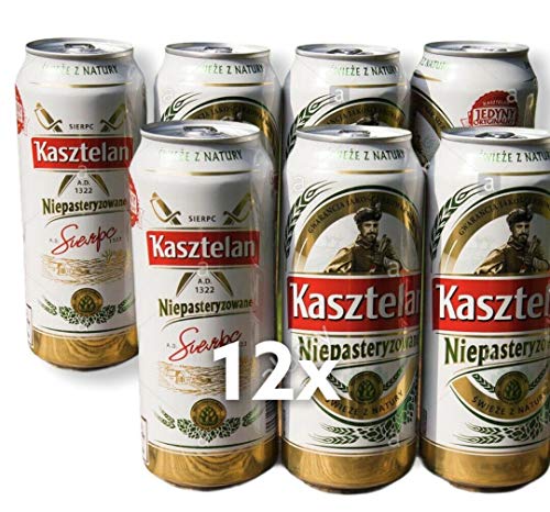 12 x 500 ml Dose Kasztelan Pils, der einzigartige Geschmack aus Polen Piwo von Bier
