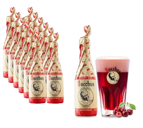 12 x Bacchus Kriek Bier 0,375l- westflämische Sauerbier-Spezialität - Kirschbier- Belgian Kriekenbier von Bier