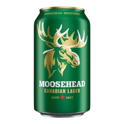 12 x Moosehead Lager Dose 0,35l- Goldenes Lager aus Kanada mit 5% Vol. von Bier