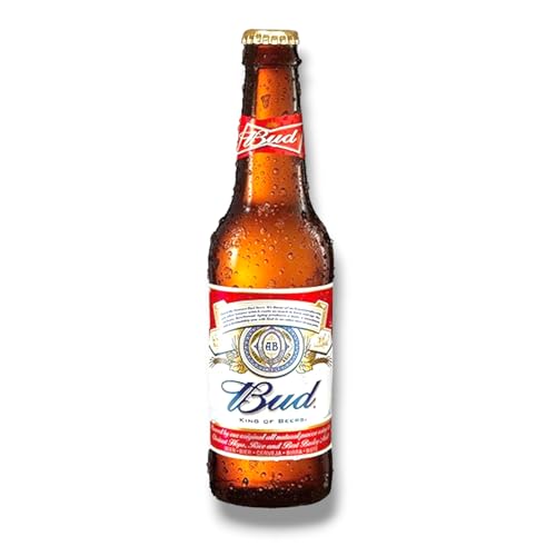 12x 0,33l Bud Bier- Das amerikanische Original mit 5% Vol.- King of Beer inklusive Haus der Biere Berlin Bierdeckel von Bier