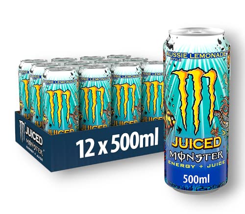 12x Monster Juice Aussie Style Lemonade 0,5l- Monster Energy + Juice- Exotische Limonade von Bier