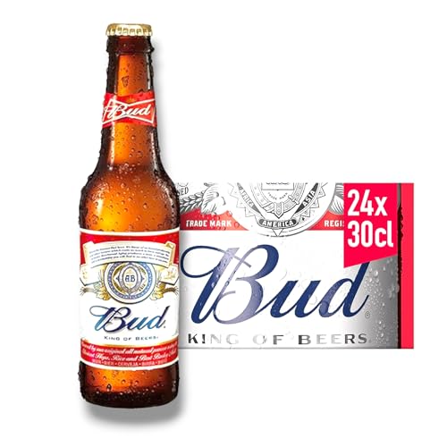 24 x 0,33l Bud Bier- Das amerikanische Original mit 5% Vol.- King of Beer inklusive Haus der Biere Berlin Bierdeckel von Bier