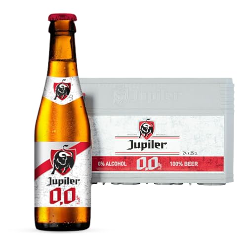 24 x Jupiler 0,0% - Das alkoholfreie Original aus Belgien 0,25l von bier