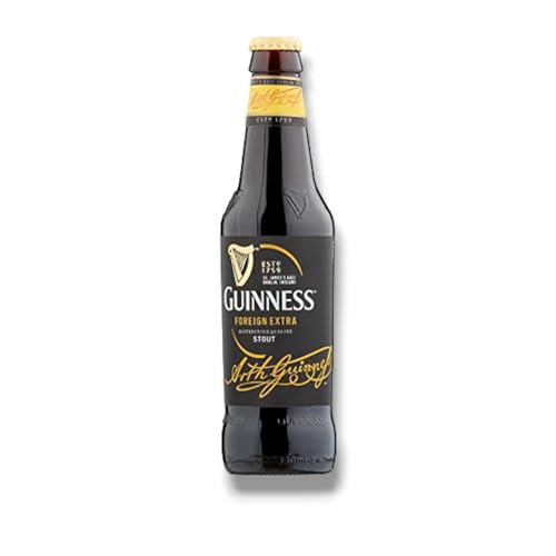24x Guinness Foreign Extra Stout 0,325l - Nigeria mit 7,5% Vol. - Inklusive Original Haus der Biere Berlin Bierdeckel von bier