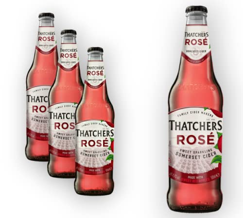 3 x Thatchers Rosé 0,5l- Sweet Sparkling Somerset Cider mit 4,0% Vol.- Schaumwein von Bier