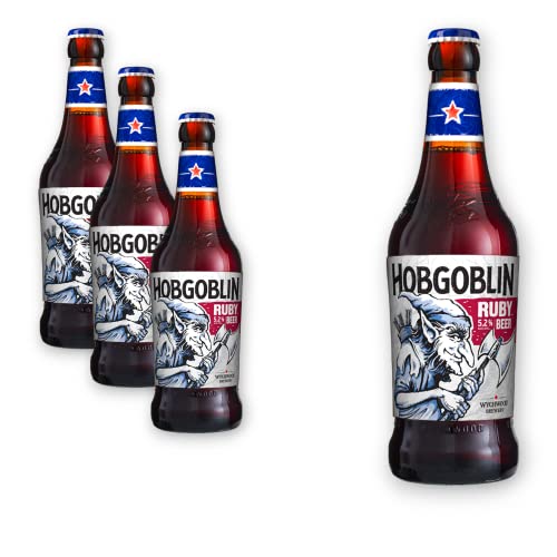 3 x Wychwood Hobgoblin Ruby Beer 0,5l- Das legendäre Bier der Wychwood Brauerei mit 5,2% Vol. von Bier