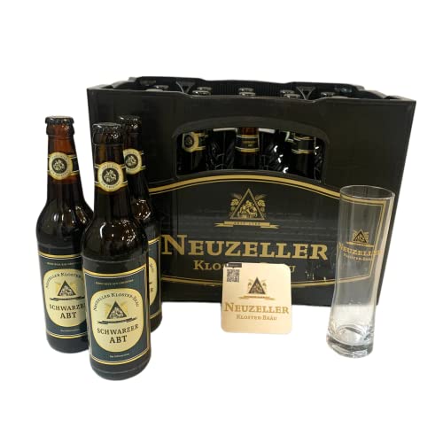 5 Flaschen Neuzeller Schwarzer Abt 0,5l inkl. einem Neuzeller Bierglas und Bierdeckel von Bier