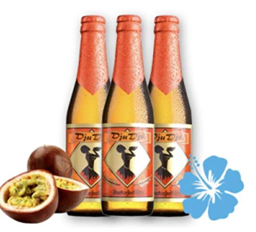 6 Flaschen Dju Dju Passions Fruit Bier Beer aus Afrika, fruchtig frisch von Bier